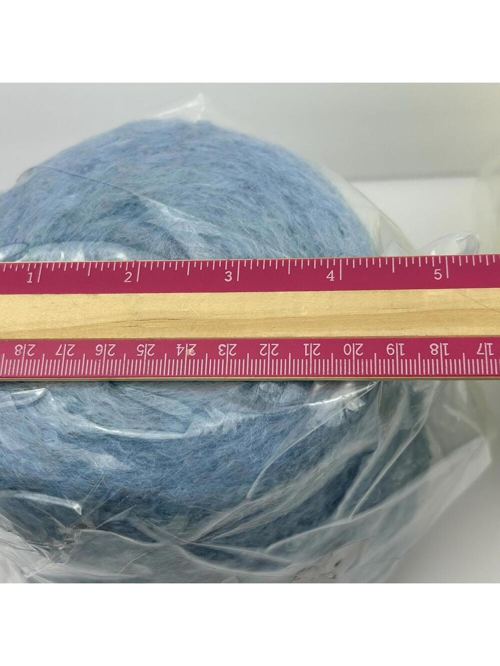 Lot 2 Tamm Yarn Cones 90% Mohair Blend Blue & 1.5lb Acrylic Baby Maize Yellow - Picture 11 of 16